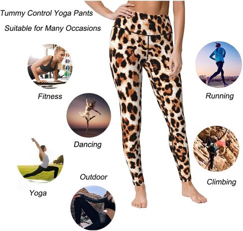 Yaateeh سروال يوجا عالي الخصر للتحكم في البطن وممارسة التمارين الرياضية والجري كابري للنساء، in Kuwait