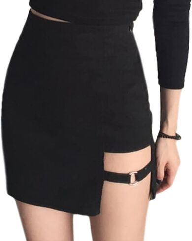 المرأة مثير الجوف خارج القوطي الشرير الصخرة السراويل عالية الخصر مشبك معدني الرقص قصيرة لنادي الحفلات in Kuwait
