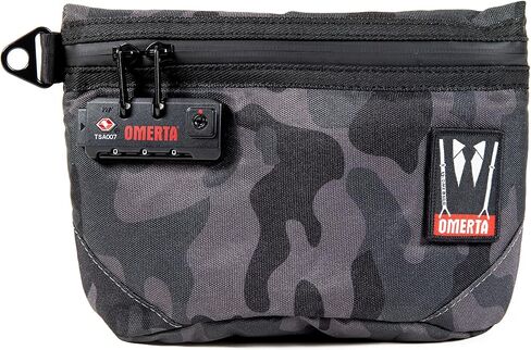 DIME BAGS Omerta Collector with Lock | Carbon Filter Pouch | Internal Organization and TSA-Approved 3-Digit Combination Lock (12 Inch, Camo) in Saudi Arabia