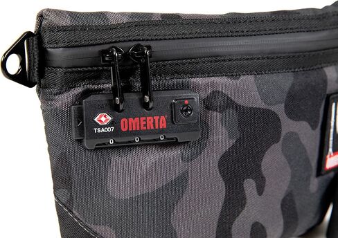 DIME BAGS Omerta Collector with Lock | Carbon Filter Pouch | Internal Organization and TSA-Approved 3-Digit Combination Lock (12 Inch, Camo) in Saudi Arabia