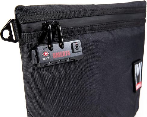 DIME BAGS Omerta Collector with Lock | Carbon Filter Pouch | Internal Organization and TSA-Approved 3-Digit Combination Lock (12 Inch, Camo) in Saudi Arabia