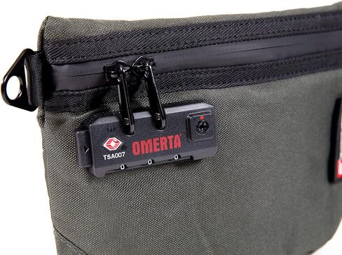 DIME BAGS Omerta Collector with Lock | Carbon Filter Pouch | Internal Organization and TSA-Approved 3-Digit Combination Lock (12 Inch, Camo) in Saudi Arabia