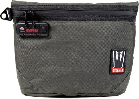 DIME BAGS Omerta Collector with Lock | Carbon Filter Pouch | Internal Organization and TSA-Approved 3-Digit Combination Lock (12 Inch, Camo) in Saudi Arabia