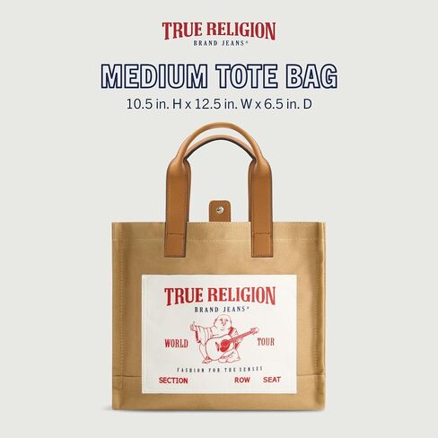 True Religion Tote, Women's Medium Travel Shoulder Bag with Adjustable Strap in Saudi Arabia
