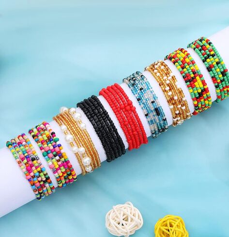 8 قطع من خرز الخصر 23-50 بوصة من Honsny للنساء، خرز الخصر الأفريقي بالإضافة إلى حجم طبقات البطن وسلسلة بيكيني الخصر مجوهرات للنساء والفتيات in Kuwait