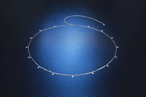 S925 الفضة الاسترليني حزام الخصر مثير البطن سلسلة قابل للتعديل سحر الجسم سلسلة مجوهرات in Kuwait