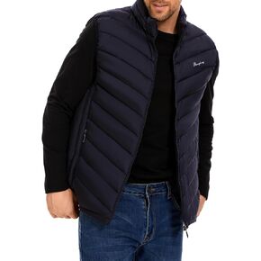 YKR Mens Puffer Vest Black Padded Winter Sleeveless Puffer Jacket for Men Casual Outdoor with Pockets Navy Blue L in Saudi Arabia