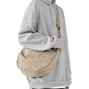 SEAFEW حقيبة هوبو رمادية للنساء والرجال محفظة كروس بودي حبال على ظهره حقائب يد للسيدات حقائب كتف أنيقة حقيبة الهلال حقيبة عبر الجسم حقائب عصرية صغيرة من النايلون حزمة مراوح ناعمة كاجوال in Kuwait