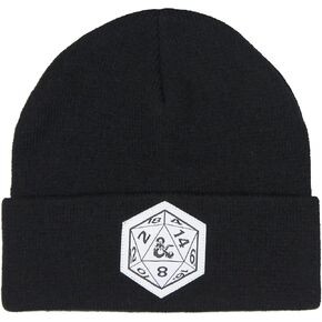 Dungeons and Dragons Beanie d20 Dice Cuff Kit Beanie Hat Skull Cap Black in Saudi Arabia