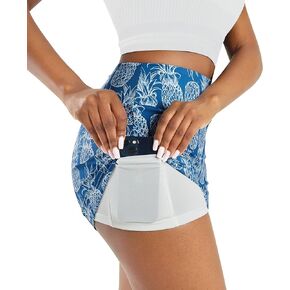 Qpmmber Women High Waist Gym Yoga Shorts Pineapple Workout Biker Running Sports Short Pants Medium in Saudi Arabia
