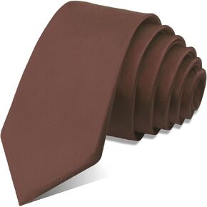 Mantieqingway Mens Tie 1.97'' Skinny Ties for Men Satin Necktie for Daily Dress, Weddings, Groom, Groomsmen, Missions, Dances