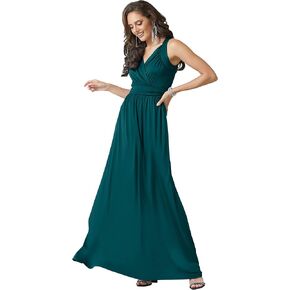 KOH KOH Womens Long Sleeveless Flowy Bridesmaid Cocktail Evening Gown Maxi Dress in Kuwait