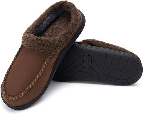 SormGuum Men's Fuzzy Slippers house Shoes Slides for Mens Fur in Saudi Arabia