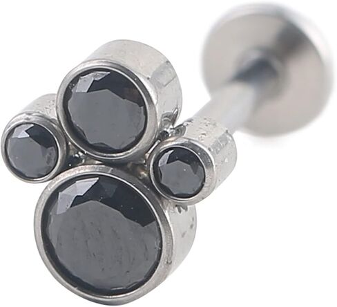 ShineYingTi 16g Titanium Labret Studs 16G Cat Palm Lip Piercing Internally Threaded Medusa Ring Cartilage Monroe Helix Piercing Jewelry in Saudi Arabia