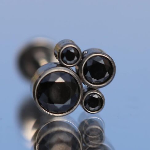 ShineYingTi 16g Titanium Labret Studs 16G Cat Palm Lip Piercing Internally Threaded Medusa Ring Cartilage Monroe Helix Piercing Jewelry in Saudi Arabia