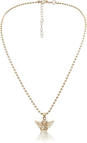 tenghong2021 Cupid Aesthetic Necklace Guardian Angel Cherub Necklace Angel Wings Y2K Pendant for Women Girls Gifts in Saudi Arabia