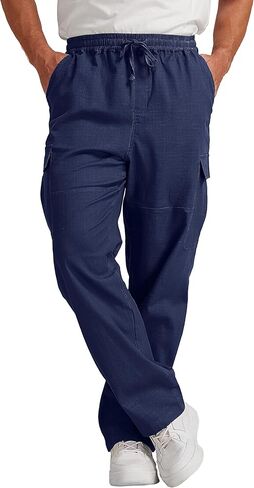 سراويل البضائع الكتانية الرجالية من Sailwind ملائمة بشكل مريح ورباط قابل للتمدد Wild Cargo in Kuwait