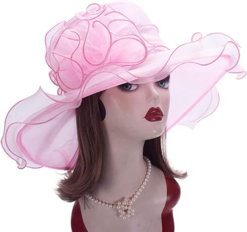 Lawliet Womens Sun Hat Wedding Occasion Wide Brim Church Tea Party A002 in Kuwait