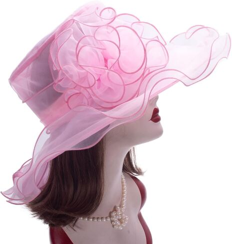 Lawliet Womens Sun Hat Wedding Occasion Wide Brim Church Tea Party A002 in Kuwait