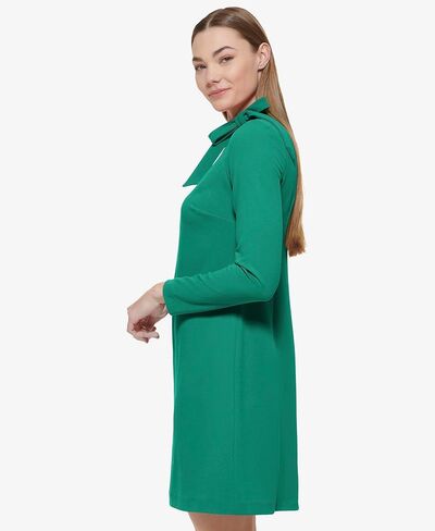 Calvin Klein Women's Long Sleeve Party Tie at Neck Dress in Kuwait