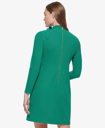 Calvin Klein Women's Long Sleeve Party Tie at Neck Dress in Kuwait