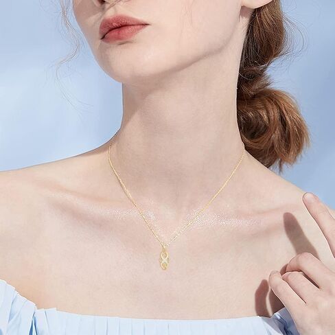 YFN Gold Celtic Earrings Jewelry Jewelry Set for Women Irish Celtic Knot Opal Pendant Necklace Sterling Silver Infinity Love Jewelry in Saudi Arabia