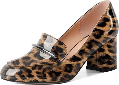 Eldof Women's Pumps Block Heel Round Toe Slip On Chunky Loafer Heel Dress Shoes Pumps for Women 2.5 Inches in Saudi Arabia
