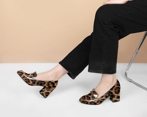 Eldof Women's Pumps Block Heel Round Toe Slip On Chunky Loafer Heel Dress Shoes Pumps for Women 2.5 Inches in Saudi Arabia