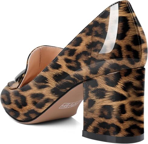 Eldof Women's Pumps Block Heel Round Toe Slip On Chunky Loafer Heel Dress Shoes Pumps for Women 2.5 Inches in Saudi Arabia