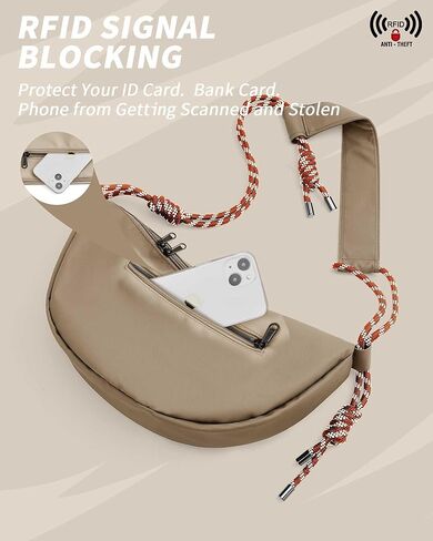 SEAFEW حقيبة هوبو رمادية للنساء والرجال محفظة كروس بودي حبال على ظهره حقائب يد للسيدات حقائب كتف أنيقة حقيبة الهلال حقيبة عبر الجسم حقائب عصرية صغيرة من النايلون حزمة مراوح ناعمة كاجوال in Kuwait