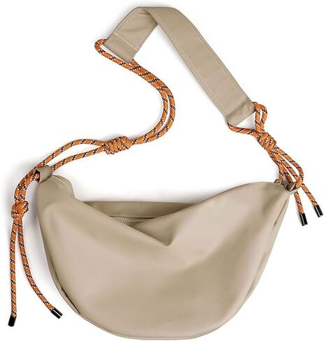 SEAFEW حقيبة هوبو رمادية للنساء والرجال محفظة كروس بودي حبال على ظهره حقائب يد للسيدات حقائب كتف أنيقة حقيبة الهلال حقيبة عبر الجسم حقائب عصرية صغيرة من النايلون حزمة مراوح ناعمة كاجوال in Kuwait