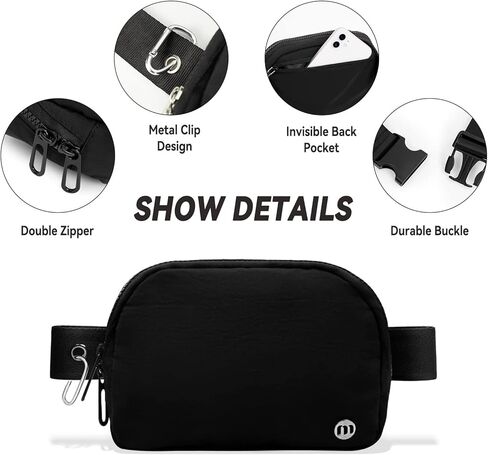 محفظة معصم صغيرة بسحاب حول الجسم من Mum's Memory للنساء وحقيبة معصم مزدوجة وحقائب فاني للنساء والرجال، حزمة فاني كروس in Kuwait