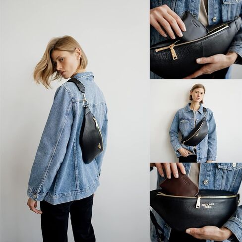 حقيبة برلينر الفاخرة فاني باك مونا XL من الجلد حقيبة كتف للسيدات والرجال in Kuwait