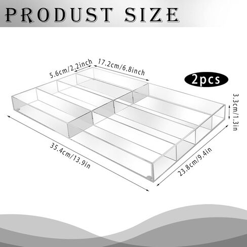 منظم نظارات شمسية اكريليك شفاف 8 فتحات من الاكريليك قابل للتكديس لعرض النظارات الشمسية والساعات والمجوهرات والاستخدام المنزلي والعروض التجارية، عبوة من قطعتين in Kuwait