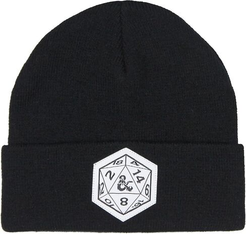 Dungeons and Dragons Beanie d20 Dice Cuff Kit Beanie Hat Skull Cap Black in Saudi Arabia