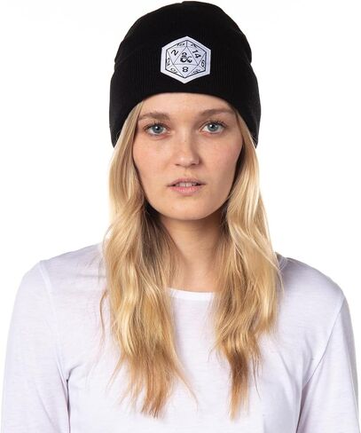 Dungeons and Dragons Beanie d20 Dice Cuff Kit Beanie Hat Skull Cap Black in Saudi Arabia