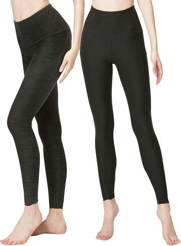DEVOPS Women's 1~2 Pack Yoga Pants with Pocket Tummy Control Workout Running Leggings in Kuwait