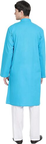 SKAVIJ Kurta Pajama Set for Men Embroidered Cotton Wedding Party Dress Suit in Saudi Arabia