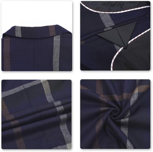 طقم بدلة رجالي منقوش من YFFUSHI مكون من قطعتين سترة وسروال بدلة تكس in Kuwait