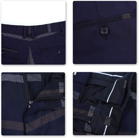 طقم بدلة رجالي منقوش من YFFUSHI مكون من قطعتين سترة وسروال بدلة تكس in Kuwait