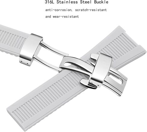 سوار ساعة SANDEIN متوافق مع Patek Philippe Nautilus 5711 5712 5712G 5726 5980، حزام معصم بديل من مطاط السيليكون الناعم لأشرطة ساعة Patek Philippe Nautilus in Saudi Arabia