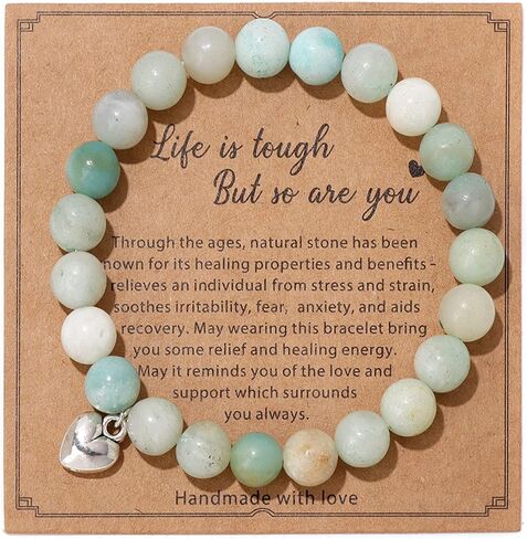 Locrccl Get Well Soon Gifts Bracelet for women Natural Stone Healing Relaxation Bracelets Best Stress Relief Jewelry Gifts in Saudi Arabia