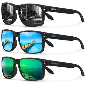 KUGUAOK Polarized Square Sunglasses For Men and Women Matte Finish Sun Glasses UV Protection Glasses