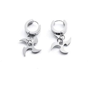Fabric of the Universe Stainless Steel Dangle Pendant Earrings