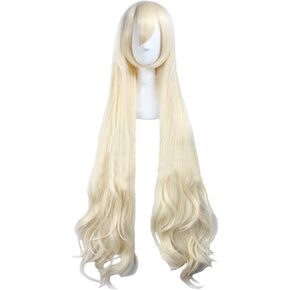 (Light Blonde) - Angelaicos Women's Braids Prestyled Party Costume Cosplay Wigs Long Light Blonde in Kuwait