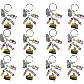 TSY TOOL 12 قطعة MTA معدنية لمترو أنفاق مدينة نيويورك سلسلة مفاتيح 5 ساحرة، محطة قطار بطاقة مترو NYC سلسلة مفاتيح تذكارية in Kuwait