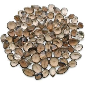 Wholesale 50 + Carats Mix Smokey Topaz, Loose Faceted Stones, Smokey Topaz Mix, AAAmazing Cut and Quality, Mix Gems, Mixed Gemstone, COA from Gem Mart USA in Kuwait