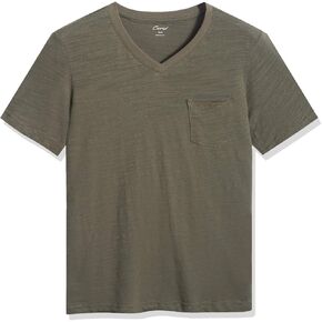 تي شيرت صيفي سادة بأكمام قصيرة وجيب على شكل حرف V من CUNYI للأولاد الصغار in Kuwait