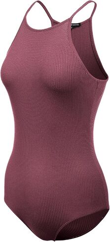 بدلة HATOPANTS النسائية ذات الرقبة على شكل حرف V Racerback بدون أكمام بدون أكمام، قطعة علوية مضلعة من القطن in Kuwait
