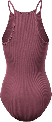 بدلة HATOPANTS النسائية ذات الرقبة على شكل حرف V Racerback بدون أكمام بدون أكمام، قطعة علوية مضلعة من القطن in Kuwait